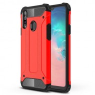 Armor Guard Plastic + TPU Combo Case for Samsung Galaxy A20s - Red