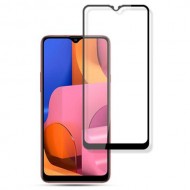 MOCOLO Silk Print HD Tempered Glass Full Glue Full Coverage Screen Guard Film for Samsung Galaxy A20s - Black