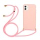 Θήκη Σιλικόνης TPU με Κορδόνι Ώμου για iPhone 11 6.1 inch - Ροζ Apple Θήκες Κινητών