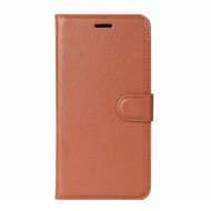 Litchi Skin Wallet Leather Phone Cover with Card Holders for iPhone SE (2nd generation)/8/7 4.7 inch - Brown