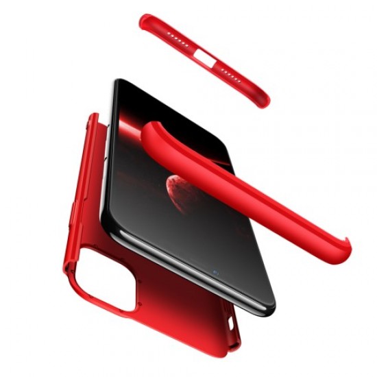 GKK Detachable 3-Piece Matte Hard PC Case for iPhone 11 6.1 inch - Red Apple Cases Mobile
