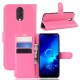 Litchi Skin Wallet Leather Stand Case for Alcatel 3L (2019) - Rose Alcatel Cases Mobile
