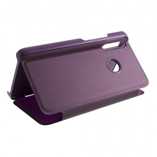 Θήκη Βιβλίο View Window (Όψη Καθρέφτη) με Βάση Στήριξης για Huawei P Smart Z / Honor 9X (Global) - Μωβ Huawei Θήκες Κινητών