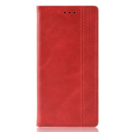 Vintage Style Leather Wallet Stand Phone Shell for Alcatel 1S (2020)/1V (2020)/3L (2020) - Red