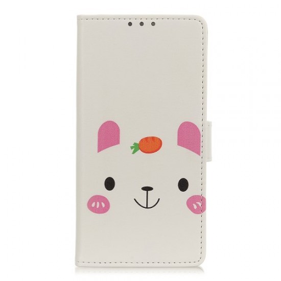 Δερμάτινη Θήκη Πορτοφόλι με Βάση Στήριξης για Xiaomi Mi Note 10 Lite - Χαριτωμένο Λαγουδάκι XIAOMI Θήκες Κινητών