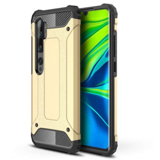 Armor Guard PC + TPU Cool Shell for Xiaomi Mi Note 10 Lite/Mi CC9 Pro - Gold XIAOMI Cases Mobile