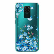 Pattern Printing TPU Case Phone Cover for Xiaomi Redmi Note 9/Redmi 10X 4G - Blue Flowers