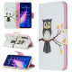 Pattern Printing Cross Texture Wallet Stand Flip Leather Case for Xiaomi Redmi Note 8 - Owl XIAOMI Cases Mobile