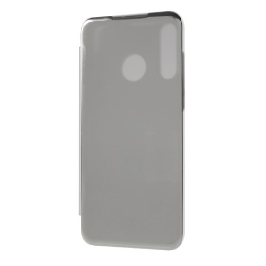 View Window Plated Mirror Surface Leather Stand Case for Huawei P30 Lite / nova 4e - Silver Huawei Cases Mobile