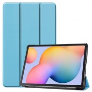 Tri-fold Stand Leather Case for Samsung Galaxy Tab S6 Lite 10.4 - Baby Blue