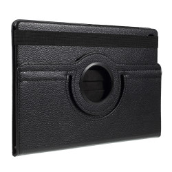 Litchi Texture 360° Swivel Stand Leather Case for Samsung Galaxy Tab S6 Lite - Black