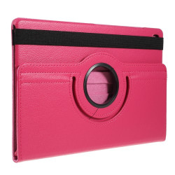 Litchi Texture 360° Swivel Stand Leather Case for Samsung Galaxy Tab S6 Lite - Rose