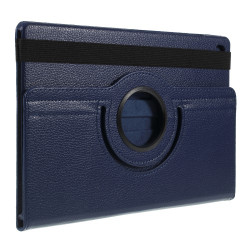 Litchi Texture 360° Swivel Stand Leather Case for Samsung Galaxy Tab S6 Lite - Dark Blue