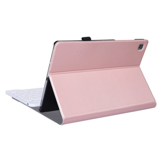 2-in-1 Bluetooth Keyboard with Stand Leather Protective Shell for Samsung Galaxy Tab S6 Lite - Rose Gold Samsung Cases Mobile Tablet
