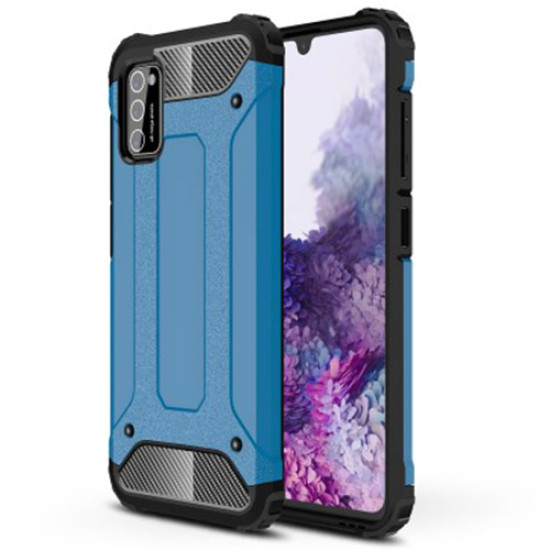 Tough Armor Υβριδική Θήκη Σιλικόνης TPU σε Συνδυαμό με Πλαστικό για Samsung Galaxy A41 - Μπλε Samsung Θήκες Κινητών