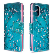 Pattern Printing Leather Wallet Case for Samsung Galaxy A41 (Global Version) - Tree with Flowers