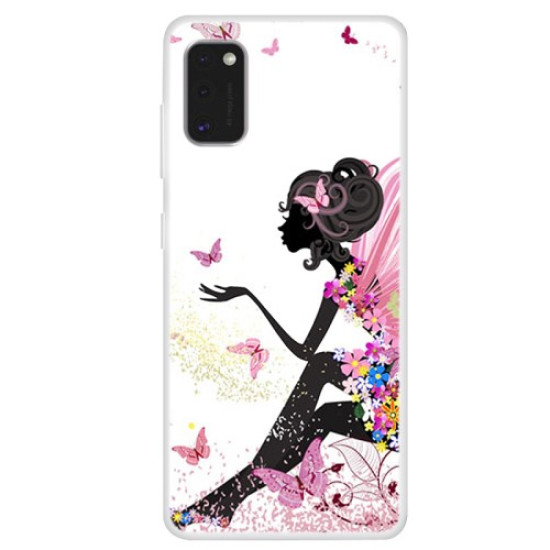 Θήκη Σιλικόνης TPU για Samsung Galaxy A41 (Global Version) - Νεραϊδοκόριτσο και Πεταλούδες Samsung Θήκες Κινητών