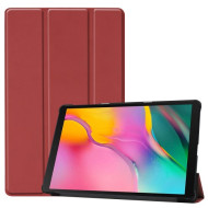 Tri-fold Stand PU Leather Case for Samsung Galaxy TAB A 10.1 2019 SM-T510/SM-T515 - Brown