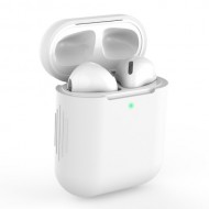 Θήκη Σιλικόνης για Apple AirPods with Charging Case (2019)/with Wireless Charging Case (2019)/with Charging Case (2016) - Λευκό