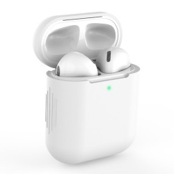 Θήκη Σιλικόνης για Apple AirPods with Charging Case (2019)/with Wireless Charging Case (2019)/with Charging Case (2016) - Λευκό