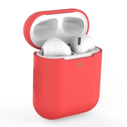 Θήκη Σιλικόνης για Apple AirPods with Charging Case (2019)/with Wireless Charging Case (2019)/with Charging Case (2016) - Κόκκινο