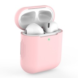 Θήκη Σιλικόνης για Apple AirPods with Charging Case (2019)/with Wireless Charging Case (2019)/with Charging Case (2016) - Ανοιχτό Ροζ