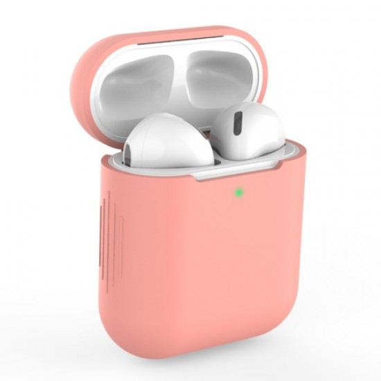 Silicone AirPods Protective Box for Apple AirPods with Charging Case (2019)/with Wireless Charging Case (2019)/with Charging Case (2016) - Deep Pink Accessories for AirPods