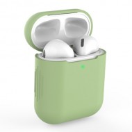 Silicone AirPods Protective Box for Apple AirPods with Charging Case (2019)/with Wireless Charging Case (2019)/with Charging Case (2016) - Light Green
