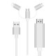 3-in-1 Lighting/Type-C/Micro USB to HDMI Cable for iOS and Android Devices Mirroring Cellphone Screen to TV/Projector/Monitor Adapter Apple Cables Adapters & Chargers