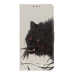 Pattern Printing Magnetic Leather Stand Cover for Xiaomi Redmi Note 9 Pro/Note 9 Pro Max/Note 9S - Bloody Wolf