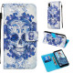 3D Printing Style Leather Phone Shell with Wallet Slot for Xiaomi Redmi 7A - Flowered Skull XIAOMI Cases Mobile