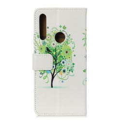 Pattern Printing Wallet Leather Phone Case Covering for Huawei Y7p/P40 lite E - Green Flowers Tree Birdcage Pattern Printing Wallet Leather Phone Case Covering for Huawei Y7p/P40 lite E - Green Flowers Tree Birdcage