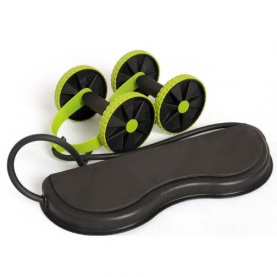 Household AB Wheels Roller Stretch Elastic Resistance Pull Rope Tool Abdominal Roller Fitness - Beauty