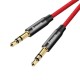 BASEUS M30 3.5mm Gold Color Plated Male to Male Audio Cable for Phones, Tablets, PC devices - Red Cables Adapters & Chargers