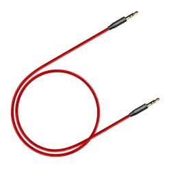 BASEUS M30 3.5mm Gold Color Plated Male to Male Audio Cable for Phones, Tablets, PC devices - Red BASEUS M30 3.5mm Gold Color Plated Male to Male Audio Cable for Phones, Tablets, PC devices - Red