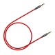 BASEUS M30 3.5mm Gold Color Plated Male to Male Audio Cable for Phones, Tablets, PC devices - Red Cables Adapters & Chargers