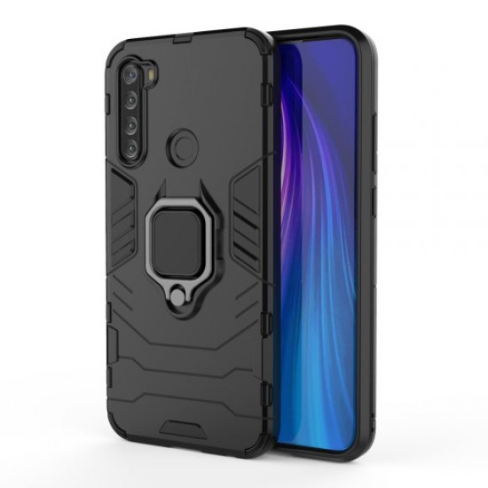 Cool Guard PC + TPU Hybrid Mobile Case with Kickstand for Xiaomi Redmi Note 8T - Black XIAOMI Cases Mobile