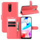 Litchi Skin Wallet Leather Cool Stand Case for Xiaomi Redmi 8 - Red XIAOMI Cases Mobile