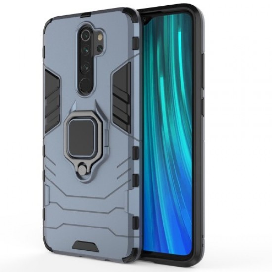 Plastic + TPU Hybrid Case with Kickstand for Xiaomi Redmi Note 8 Pro - Blue XIAOMI Cases Mobile