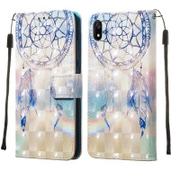 Δερμάτινη Θήκη Πορτοφόλι με Βάση Στήριξης για Xiaomi Redmi 7A - Μπλε Ονειροπαγίδα