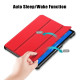 Tri-fold Leather Stand Case for Lenovo Tab M10 FHD Plus X606F - Red Lenovo Cases Mobile Tablet