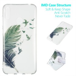 Pattern Printing IMD TPU Case for Huawei Y7 (2019) / Y7 Pro (2019) / Enjoy 9 - Feather and Bird Pattern Printing IMD TPU Case for Huawei Y7 (2019) / Y7 Pro (2019) / Enjoy 9 - Feather and Bird