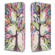Pattern Printing Leather Wallet Case for Samsung Galaxy A51 - Colorized Tree Samsung Cases Mobile