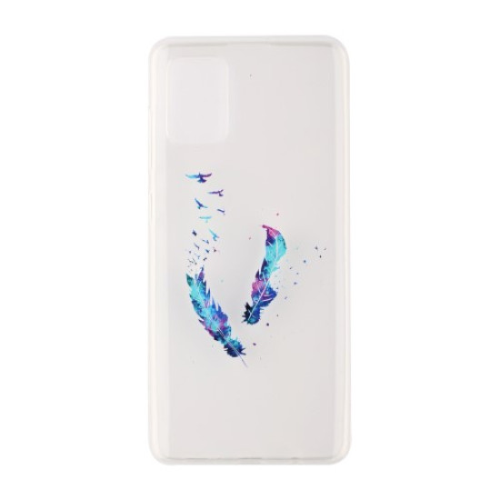 Pattern Printing TPU Back Case for Samsung Galaxy A51 - Feather Samsung Cases Mobile
