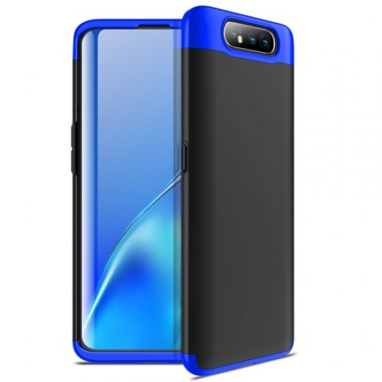 GKK Detachable 3-Piece Matte Hard PC Protection Phone Case for Samsung Galaxy A80/A90 - Blue / Black Samsung Cases Mobile