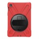 Υβριδική Θήκη Σιλικόνης και Πλαστικού με Βάση Στήριξης και Ιμάντα Κρατήματος στο Χέρι και Ιμάντα για τον Ώμο για Samsung Galaxy Tab S5e SM-T720 - Κόκκινο Samsung Θήκες Tablet