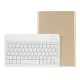 Δερμάτινη Θήκη Βιβλίο με Ασύρματο Πληκτρολόγιο για Samsung Galaxy Tab S5e SM-T720/SM-T725 - Χρυσαφί Samsung Θήκες Tablet