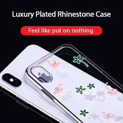KINGXBAR Σκληρή Θήκη Διάφανη με Σβαρόφσκι για iPhone XS / X - Ασημί Περιμετρικά με Φλαμίνγκο και Λουλούδια KINGXBAR Σκληρή Θήκη Διάφανη με Σβαρόφσκι για iPhone XS / X - Ασημί Περιμετρικά με Φλαμίνγκο και Λουλούδια