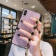 Bling Sequin PU Leather + Plastic + TPU Hybrid Phone Case with Metal Shoulder Strap for iPhone XS / X - Pink Apple Cases Mobile