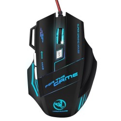 MOYUKAXIE High-end Optical Professional Wired Gaming Mouse with 7 Bright Colors LED Backlit - Black MOYUKAXIE High-end Optical Professional Wired Gaming Mouse with 7 Bright Colors LED Backlit - Black